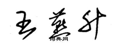 朱錫榮王燕升草書個性簽名怎么寫