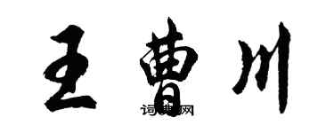 胡問遂王曹川行書個性簽名怎么寫