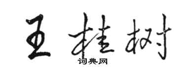 駱恆光王桂樹行書個性簽名怎么寫