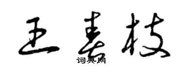 曾慶福王春枝草書個性簽名怎么寫