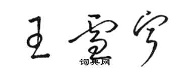 駱恆光王雪寧草書個性簽名怎么寫