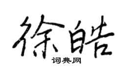 王正良徐皓行書個性簽名怎么寫