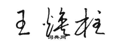 駱恆光王煥柱草書個性簽名怎么寫
