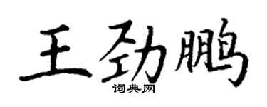丁謙王勁鵬楷書個性簽名怎么寫