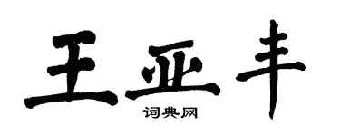 翁闓運王亞豐楷書個性簽名怎么寫