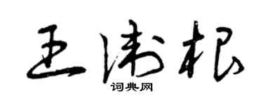 曾慶福王衛根草書個性簽名怎么寫