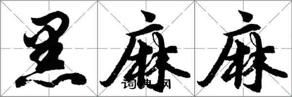 胡問遂黑麻麻行書怎么寫