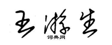 朱錫榮王游生草書個性簽名怎么寫