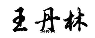 胡問遂王丹林行書個性簽名怎么寫