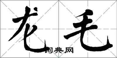 翁闓運龍毛楷書怎么寫