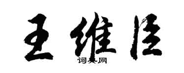 胡問遂王維臣行書個性簽名怎么寫