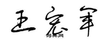 曾慶福王宏軍草書個性簽名怎么寫