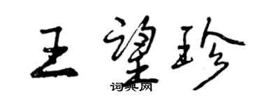 曾慶福王望珍行書個性簽名怎么寫