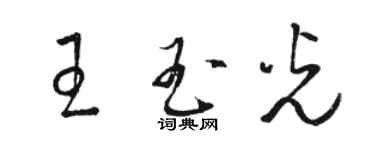 駱恆光王玉光草書個性簽名怎么寫