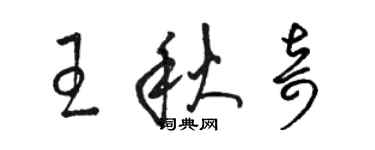 駱恆光王秋奇草書個性簽名怎么寫