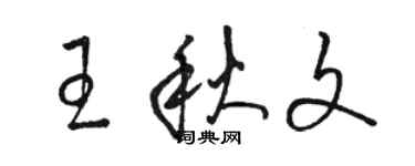 駱恆光王秋文草書個性簽名怎么寫