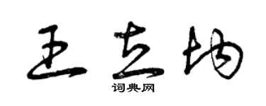 曾慶福王立均草書個性簽名怎么寫