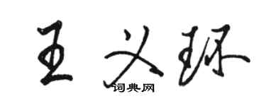 駱恆光王義環行書個性簽名怎么寫
