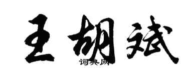 胡問遂王胡斌行書個性簽名怎么寫