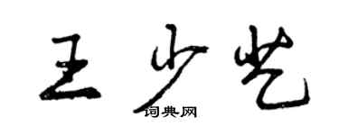 曾慶福王少藝行書個性簽名怎么寫