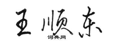 駱恆光王順東行書個性簽名怎么寫