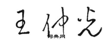 駱恆光王仲光草書個性簽名怎么寫