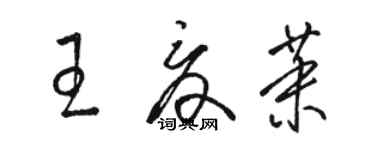 駱恆光王夏茉草書個性簽名怎么寫