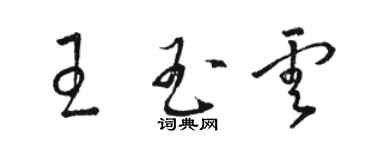 駱恆光王玉雲草書個性簽名怎么寫