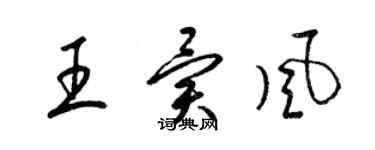 梁錦英王異風草書個性簽名怎么寫