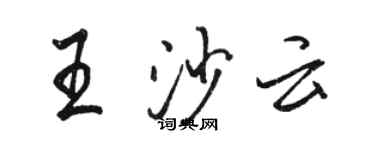 駱恆光王沙雲行書個性簽名怎么寫