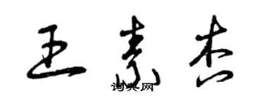 曾慶福王素杏草書個性簽名怎么寫