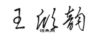 駱恆光王欣韻草書個性簽名怎么寫