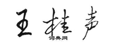 駱恆光王桂聲行書個性簽名怎么寫