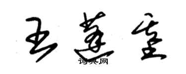 朱錫榮王蓬基草書個性簽名怎么寫