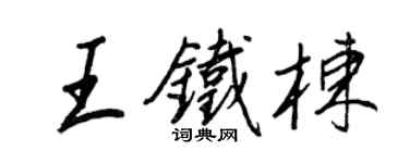 王正良王鐵棟行書個性簽名怎么寫