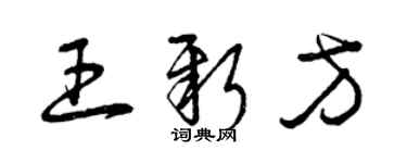 曾慶福王新方草書個性簽名怎么寫