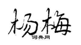 曾慶福楊梅行書個性簽名怎么寫