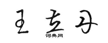 駱恆光王立丹草書個性簽名怎么寫