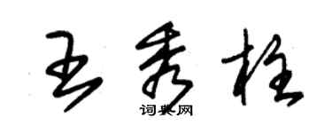 朱錫榮王秀柱草書個性簽名怎么寫