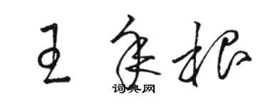 駱恆光王年根草書個性簽名怎么寫