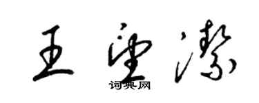 梁錦英王望潔草書個性簽名怎么寫