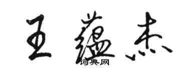 駱恆光王蘊傑行書個性簽名怎么寫