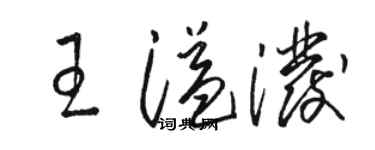 駱恆光王溢潑草書個性簽名怎么寫