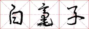 曾慶福白毫子草書怎么寫