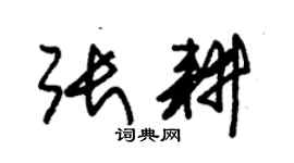 朱錫榮張耕草書個性簽名怎么寫