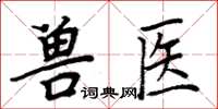 周炳元獸醫楷書怎么寫