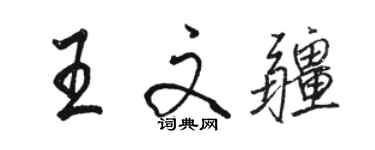 駱恆光王文疆行書個性簽名怎么寫