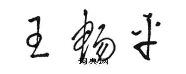 駱恆光王暢平草書個性簽名怎么寫