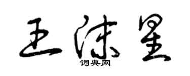 曾慶福王沫星草書個性簽名怎么寫