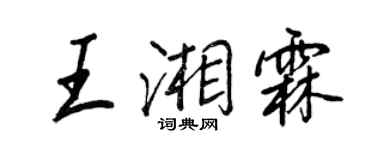 王正良王湘霖行書個性簽名怎么寫